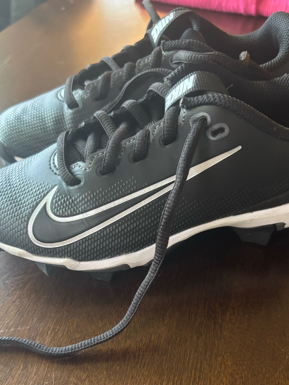 Nike Kids Black and White Cleats